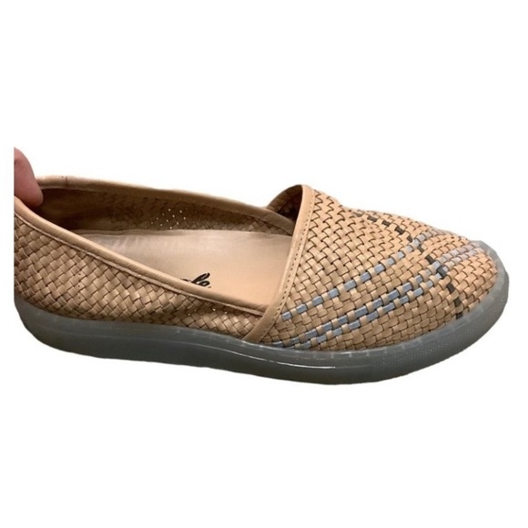 Free People Shoes - FREE PEOPLE Women's Pink & Gray Braided Leather Slip-On Comfort Shoe-Size 7
